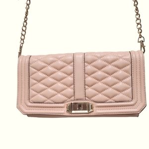 EUC Rebecca Minkoff Chevron Quilted Leather Crossbody/Shoulder Bag-Apricot